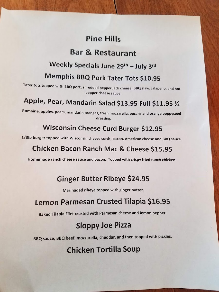 Menu Pine Hills-1